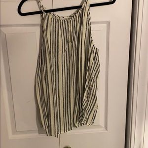 Old Navy Keyhole Tanktop - yellow and black stripe
